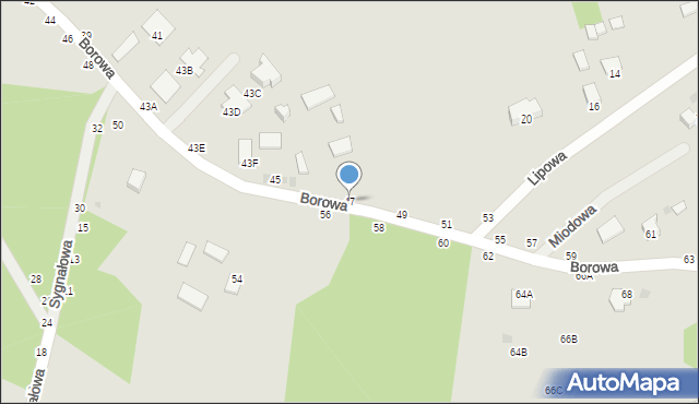 Nowa Dęba, Borowa, 47, mapa Nowa Dęba