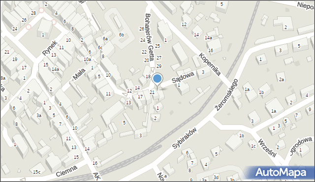 Nowa Ruda, Bohaterów Getta, 23, mapa Nowa Ruda