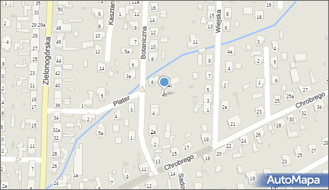 Nowa Sól, Botaniczna, 4b, mapa Nowa Sól