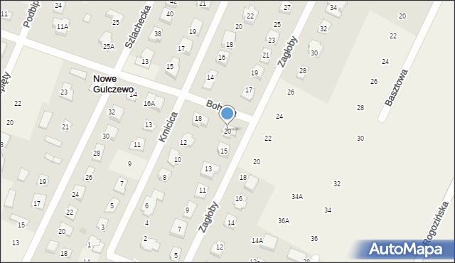 Nowe Gulczewo, Bohuna, 20, mapa Nowe Gulczewo