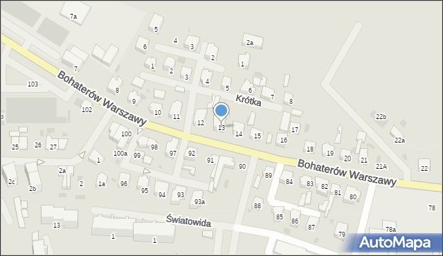 Nowogard, Bohaterów Warszawy, 13, mapa Nowogard