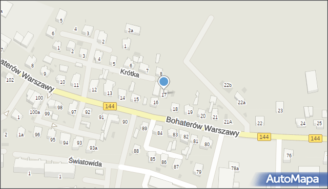 Nowogard, Bohaterów Warszawy, 17, mapa Nowogard