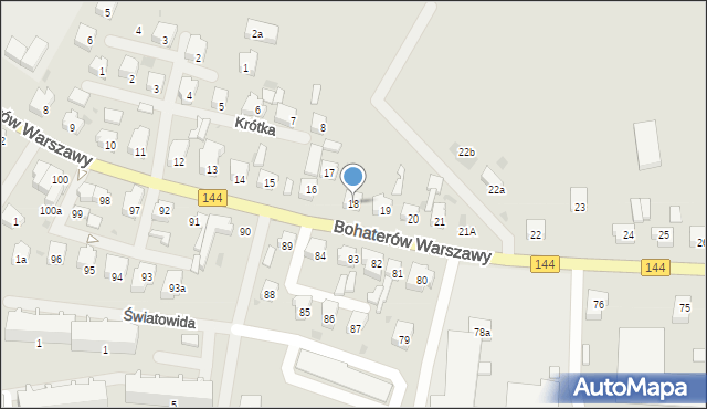 Nowogard, Bohaterów Warszawy, 18, mapa Nowogard