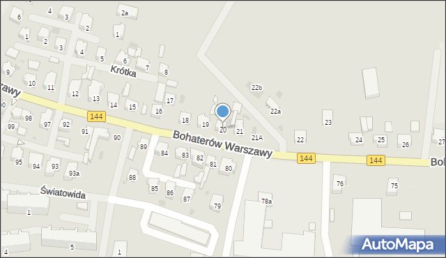 Nowogard, Bohaterów Warszawy, 20, mapa Nowogard