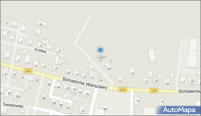 Nowogard, Bohaterów Warszawy, 22b, mapa Nowogard
