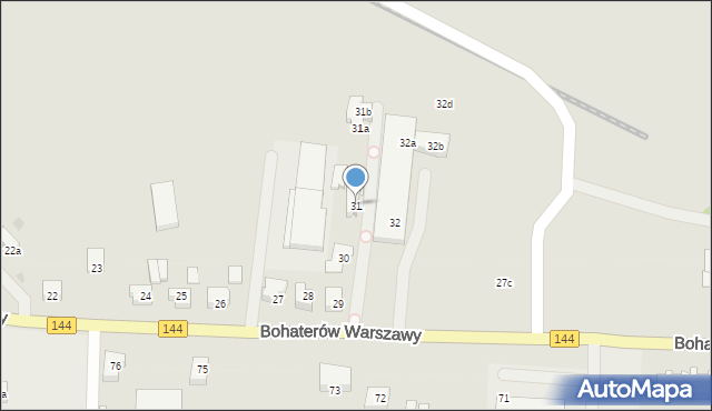 Nowogard, Bohaterów Warszawy, 31, mapa Nowogard