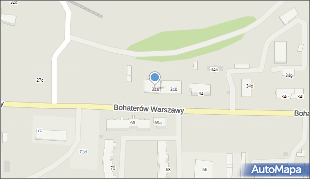 Nowogard, Bohaterów Warszawy, 34a, mapa Nowogard