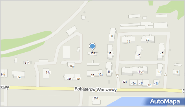 Nowogard, Bohaterów Warszawy, 35B, mapa Nowogard