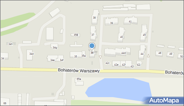 Nowogard, Bohaterów Warszawy, 36, mapa Nowogard