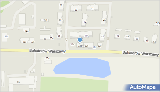 Nowogard, Bohaterów Warszawy, 42e, mapa Nowogard