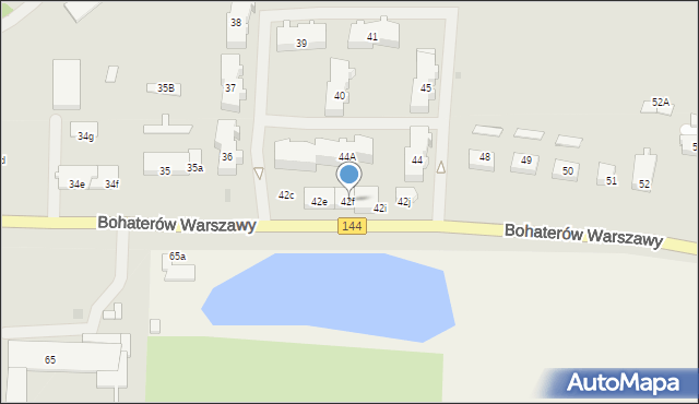 Nowogard, Bohaterów Warszawy, 42f, mapa Nowogard