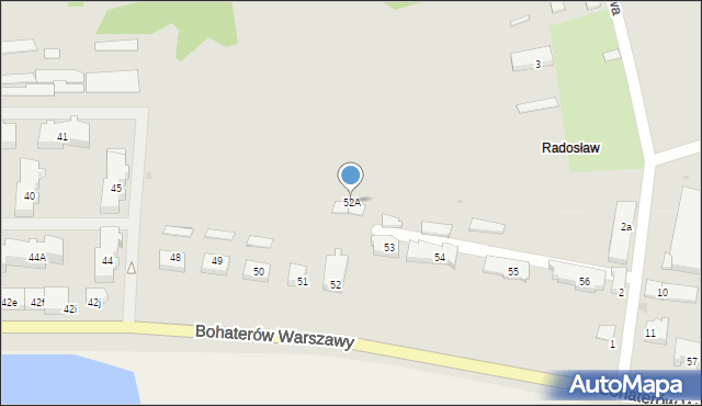 Nowogard, Bohaterów Warszawy, 52A, mapa Nowogard