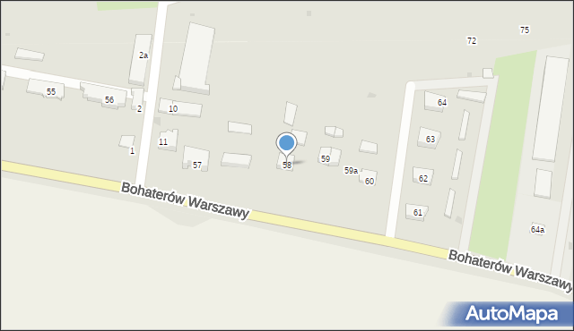 Nowogard, Bohaterów Warszawy, 58, mapa Nowogard