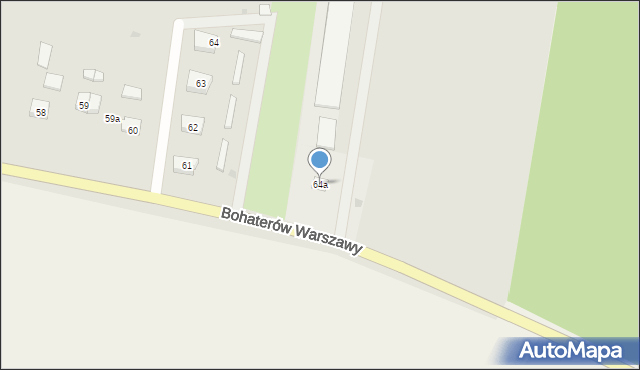 Nowogard, Bohaterów Warszawy, 64a, mapa Nowogard