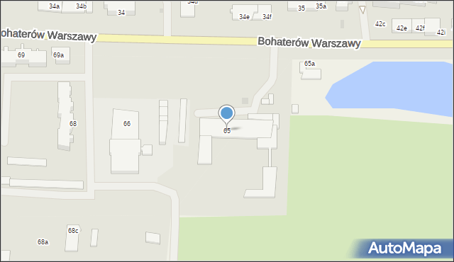 Nowogard, Bohaterów Warszawy, 65, mapa Nowogard