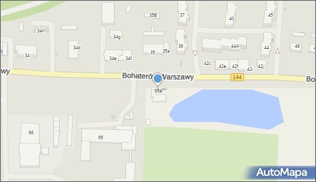 Nowogard, Bohaterów Warszawy, 65a, mapa Nowogard