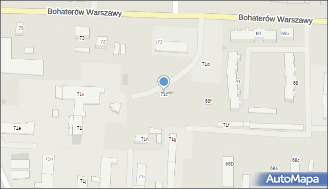 Nowogard, Bohaterów Warszawy, 71c, mapa Nowogard