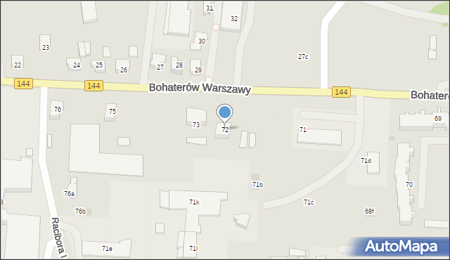 Nowogard, Bohaterów Warszawy, 72, mapa Nowogard