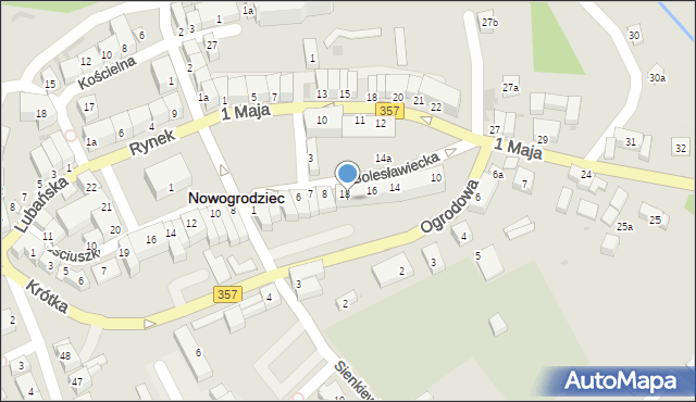 Nowogrodziec, Bolesławiecka, 10a, mapa Nowogrodziec