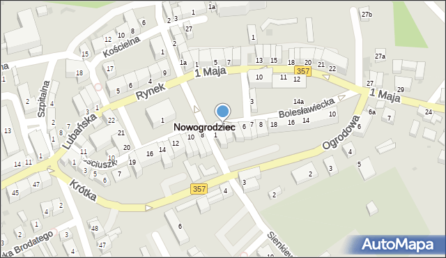Nowogrodziec, Bolesławiecka, 2, mapa Nowogrodziec