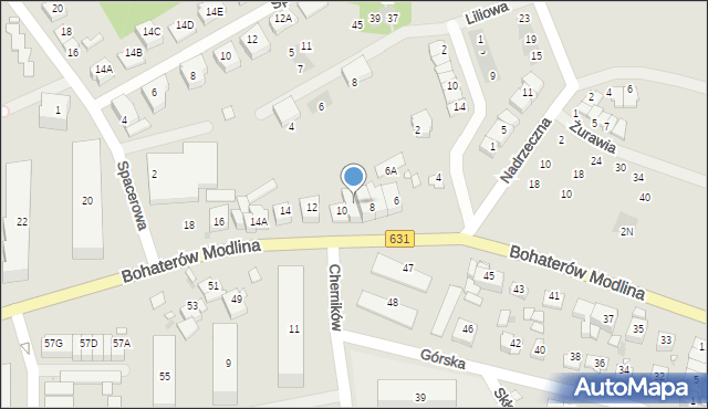 Nowy Dwór Mazowiecki, Bohaterów Modlina, 10A, mapa Nowy Dwór Mazowiecki