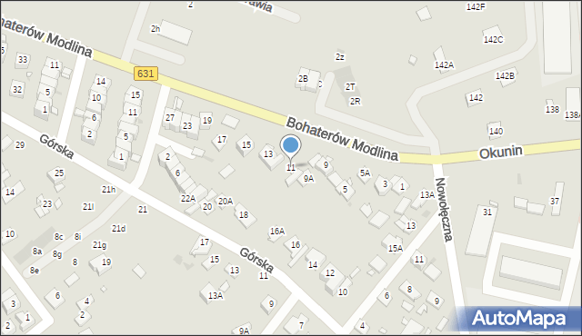 Nowy Dwór Mazowiecki, Bohaterów Modlina, 11, mapa Nowy Dwór Mazowiecki