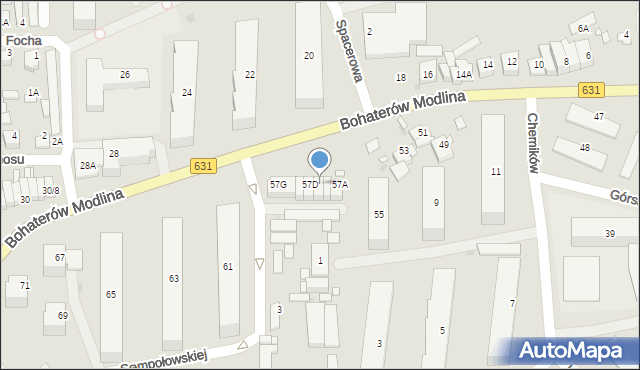 Nowy Dwór Mazowiecki, Bohaterów Modlina, 57C, mapa Nowy Dwór Mazowiecki