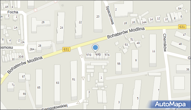 Nowy Dwór Mazowiecki, Bohaterów Modlina, 57E, mapa Nowy Dwór Mazowiecki