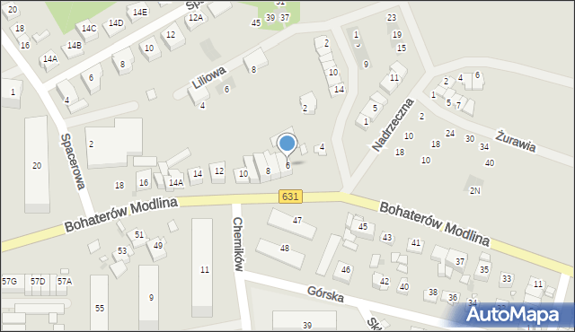 Nowy Dwór Mazowiecki, Bohaterów Modlina, 6, mapa Nowy Dwór Mazowiecki