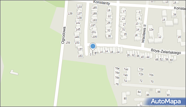 Nowy Sącz, Boya-Żeleńskiego Tadeusza, 4, mapa Nowego Sącza