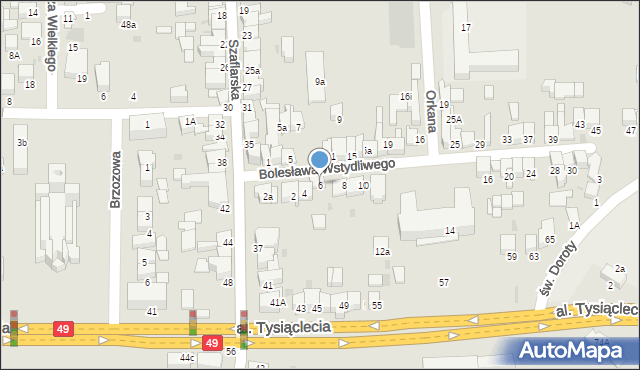 Nowy Targ, Bolesława Wstydliwego, 6, mapa Nowego Targu