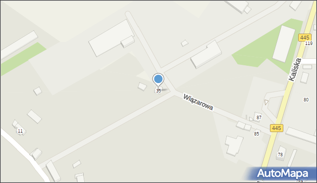 Odolanów, Boczna, 35, mapa Odolanów