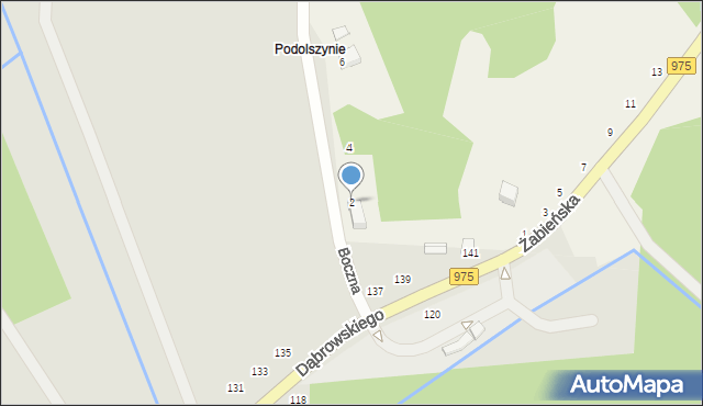 Odporyszów, Boczna, 2, mapa Odporyszów