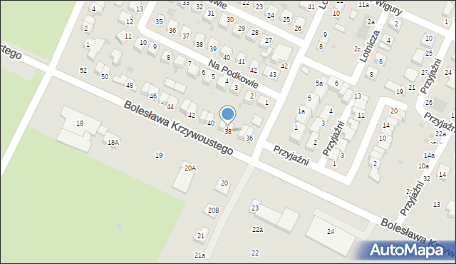 Oleśnica, Bolesława Krzywoustego, 38, mapa Oleśnica