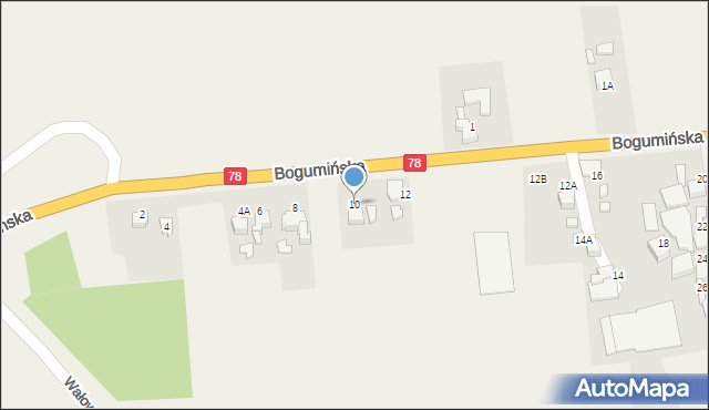 Olza, Bogumińska, 10, mapa Olza