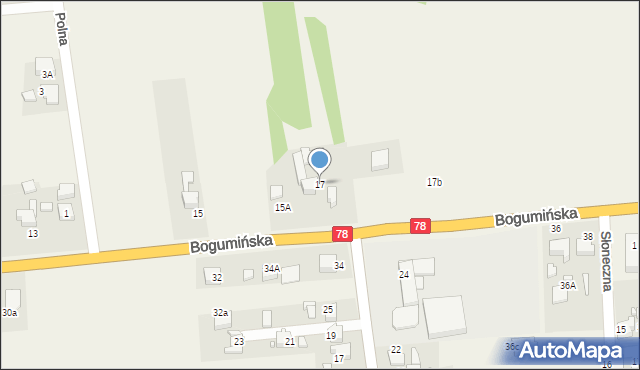 Olza, Bogumińska, 17, mapa Olza