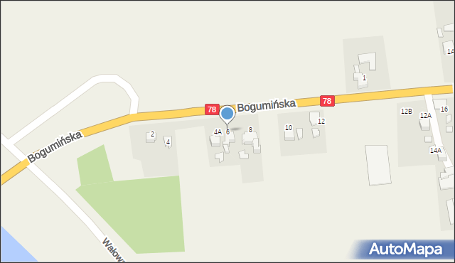 Olza, Bogumińska, 6, mapa Olza