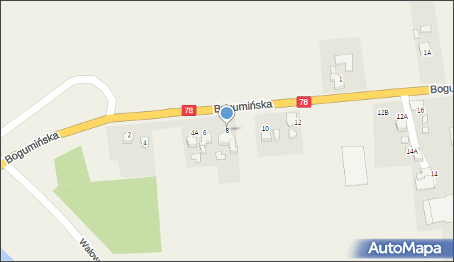 Olza, Bogumińska, 8, mapa Olza