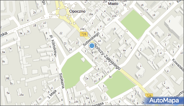 Opoczno, Bończy-Załęskiego Kazimierza, gen., 6, mapa Opoczno