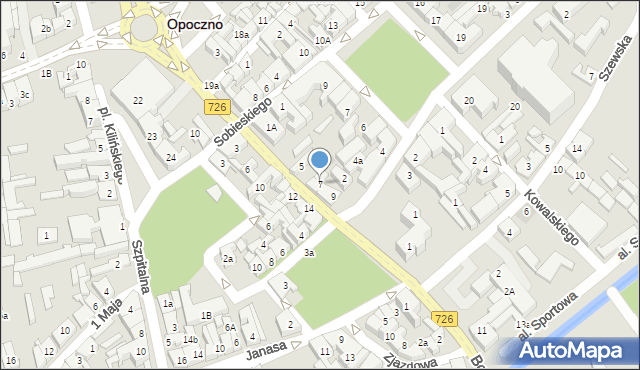 Opoczno, Bończy-Załęskiego Kazimierza, gen., 7, mapa Opoczno