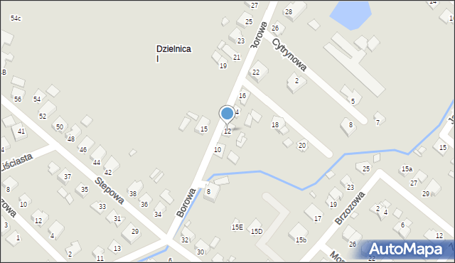 Opole, Borowa, 12, mapa Opola