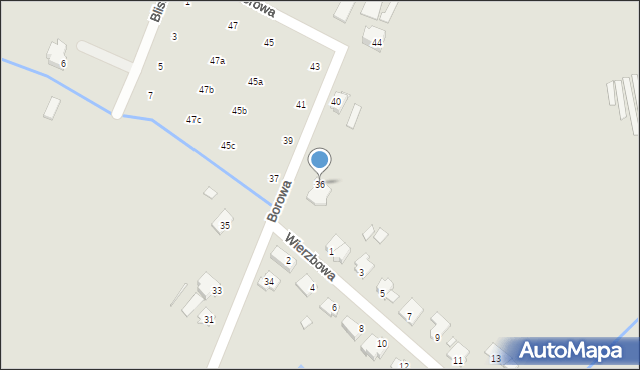 Opole, Borowa, 36, mapa Opola