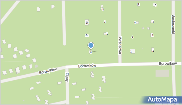 Osiedle Wilga, Borowików, 6, mapa Osiedle Wilga