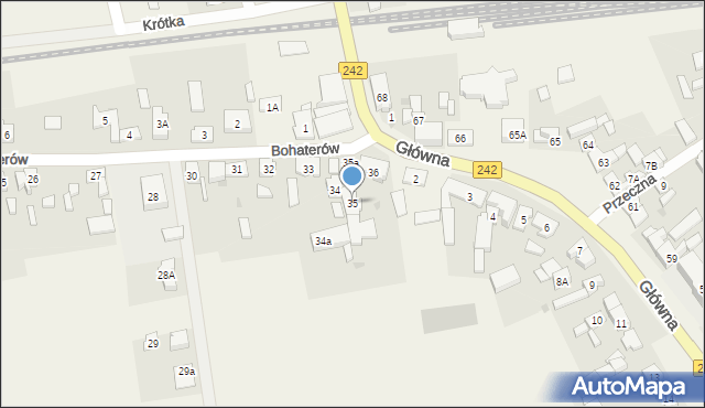 Osiek nad Notecią, Bohaterów, 35, mapa Osiek nad Notecią