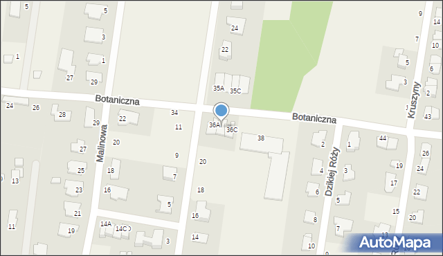 Osielsko, Botaniczna, 36B, mapa Osielsko