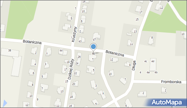 Osielsko, Botaniczna, 50, mapa Osielsko