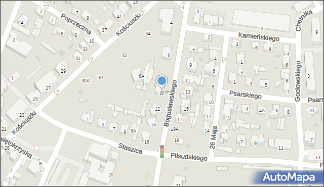 Ostrołęka, Bogusławskiego Ludwika, gen., 10, mapa Ostrołęka