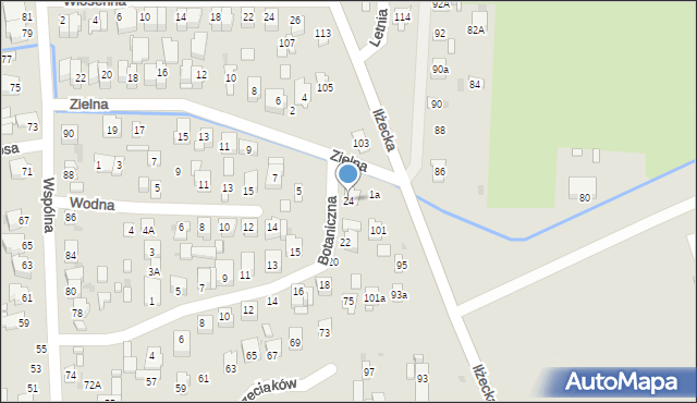 Ostrowiec Świętokrzyski, Botaniczna, 24, mapa Ostrowiec Świętokrzyski