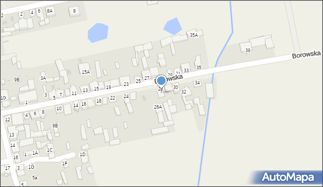 Parysów, Borowska, 28A, mapa Parysów