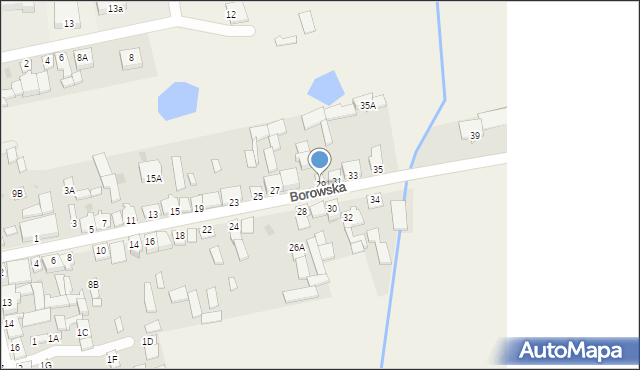 Parysów, Borowska, 29, mapa Parysów